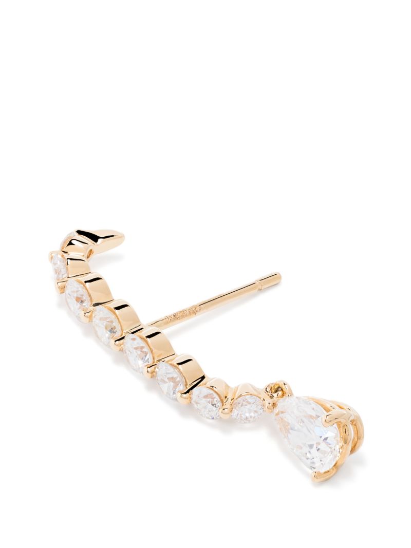 18k Yellow Gold Diamond Drop Earring