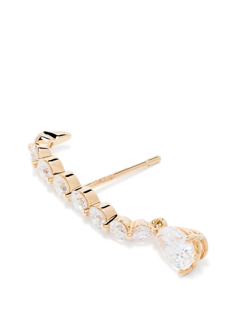 18k Yellow Gold Diamond Drop Earring