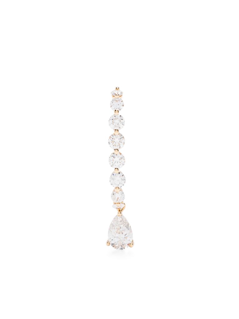 18k Yellow Gold Diamond Drop Earring