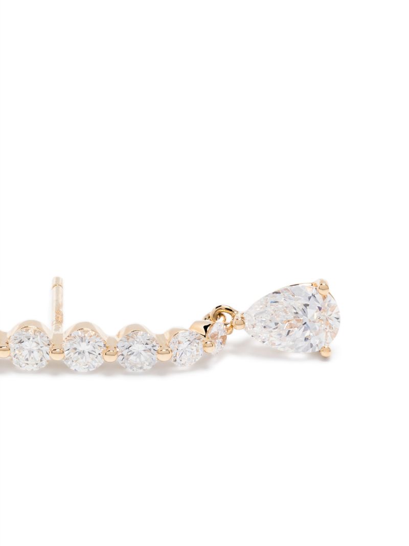 18k Yellow Gold Diamond Drop Earring