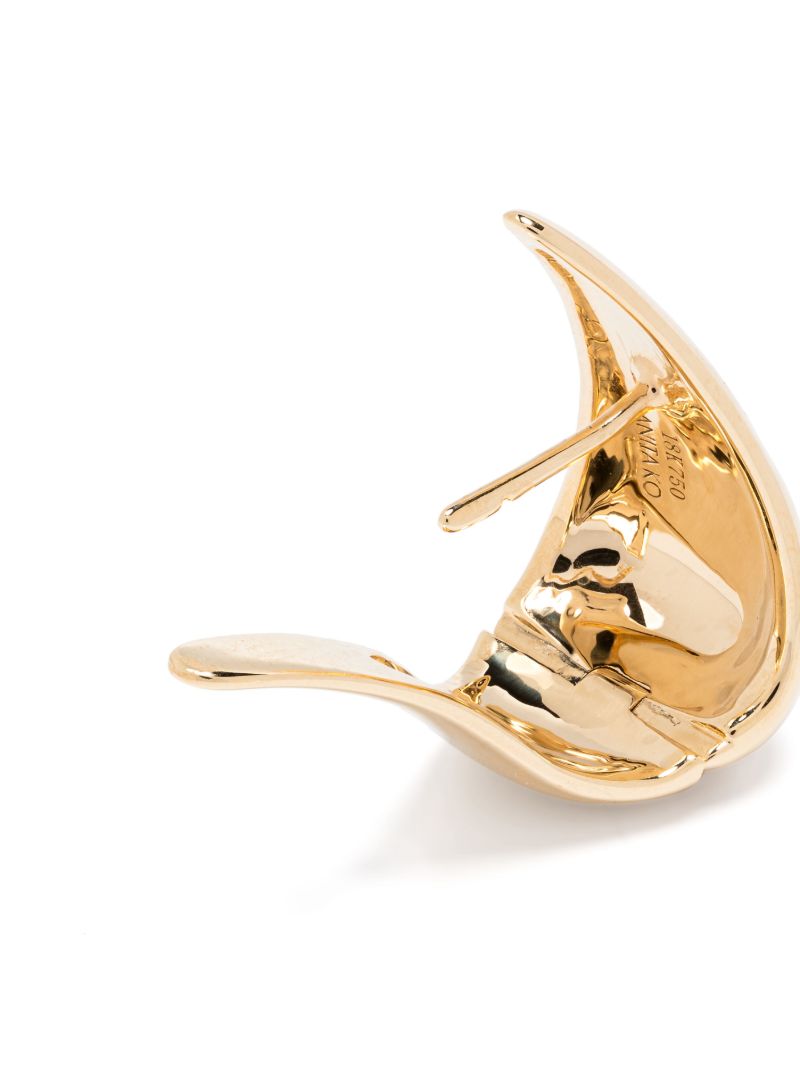 18k Yellow Gold Claw Earrings