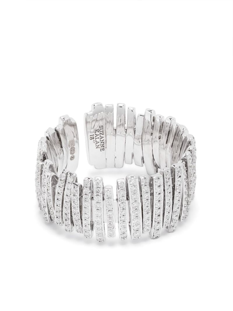 18k White Gold Diamond Band Ring