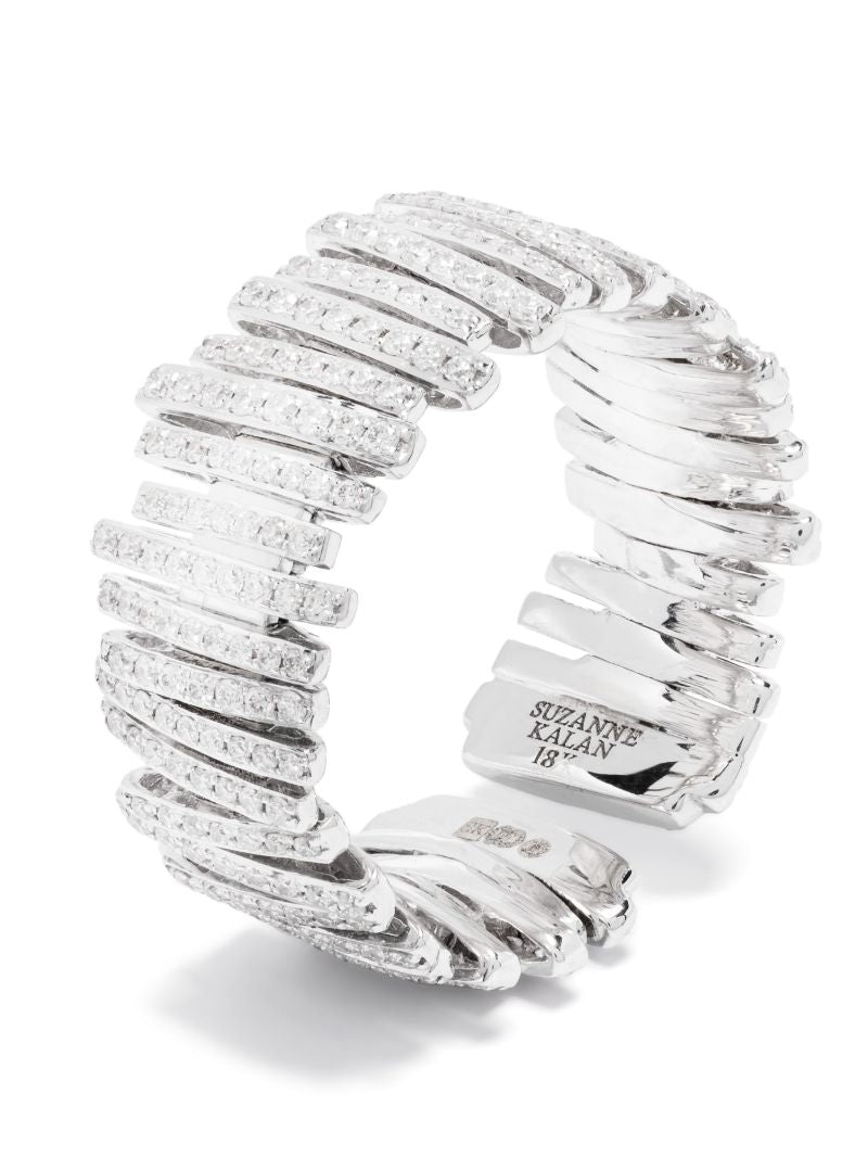 18k White Gold Diamond Band Ring