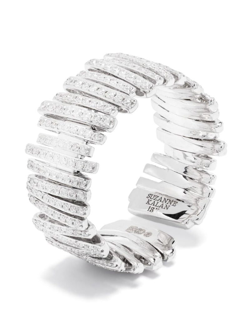 18k White Gold Diamond Band Ring
