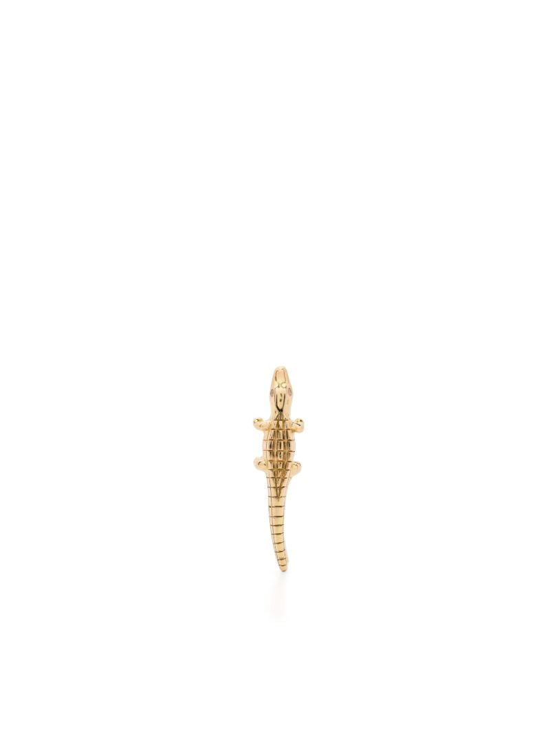 18k Yellow Gold Alligator Ear Climber Diamond Earring