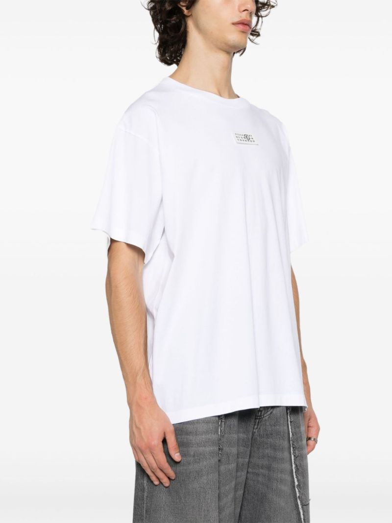 White Numbers-print Cotton T-shirt