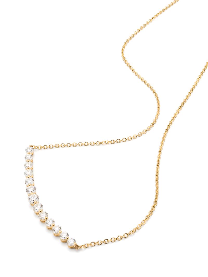 18k Yellow Gold Diamond Chain Necklace