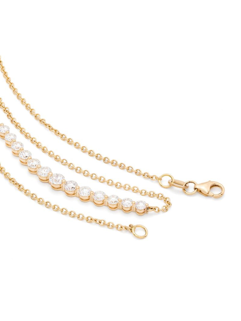 18k Yellow Gold Diamond Chain Necklace