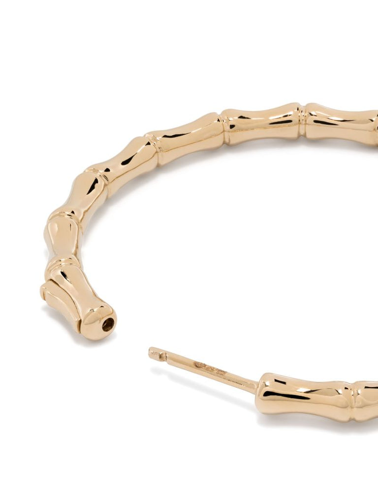 18k Yellow Gold Bamboo Earrings