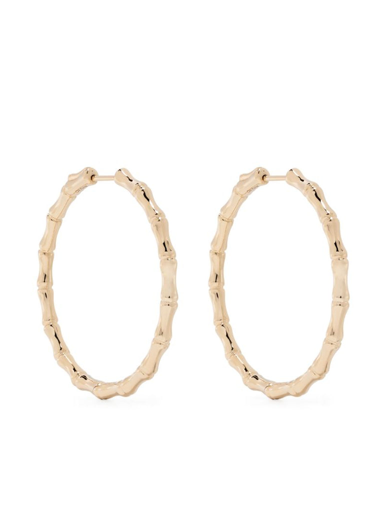18k Yellow Gold Bamboo Earrings
