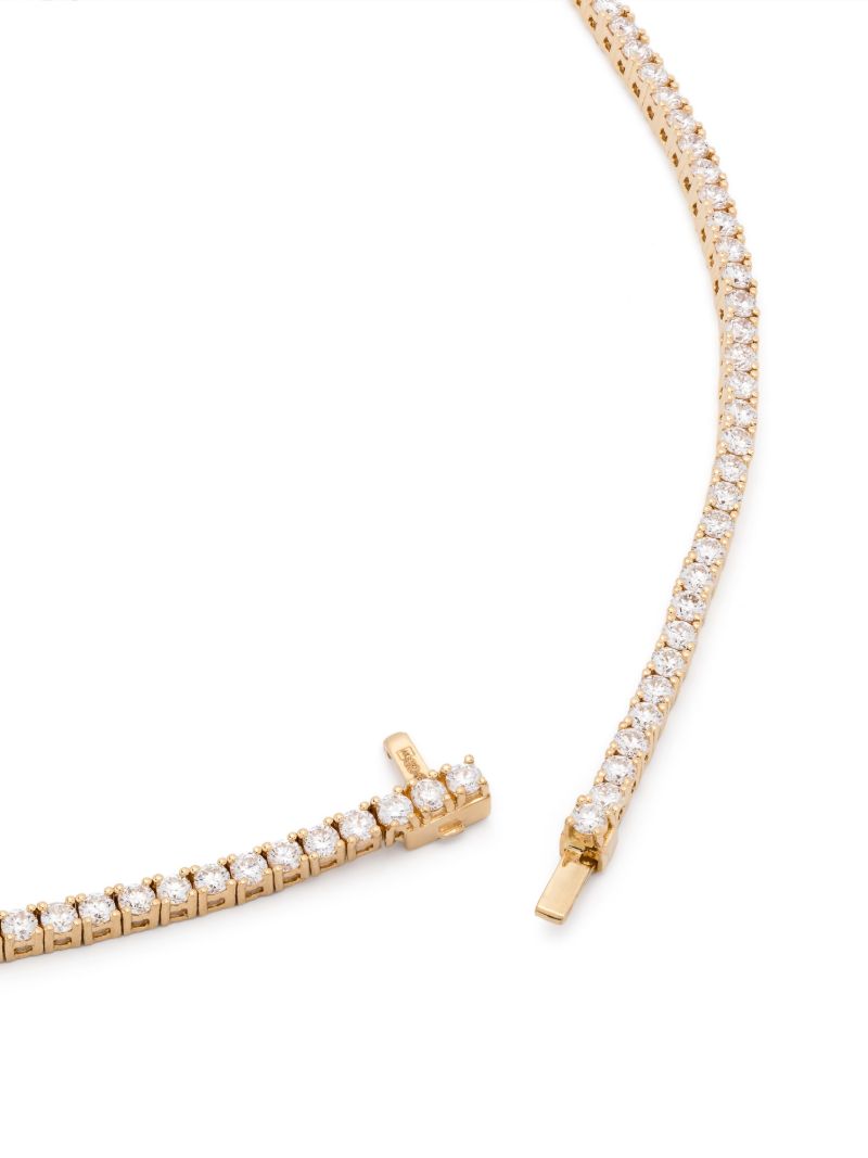 18k Yellow Gold Diamond Mesh Necklace