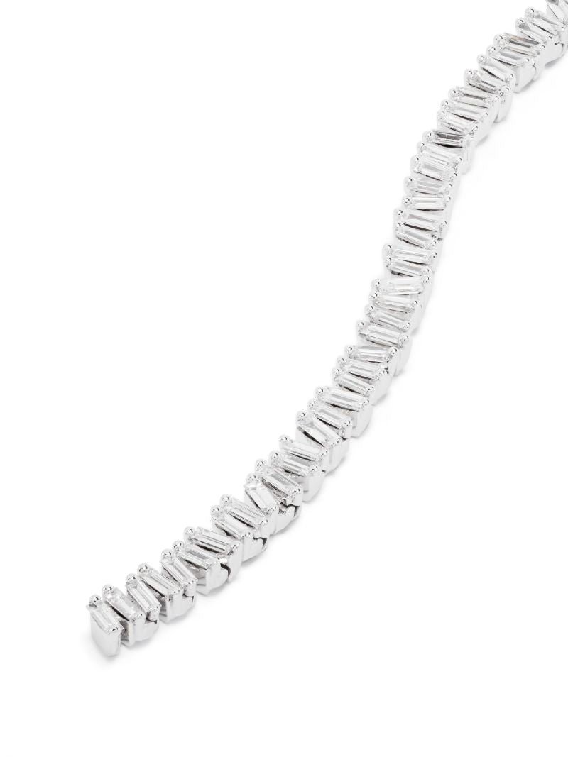 18kt White Gold Classic Diamond Drop Clip-on Necklace