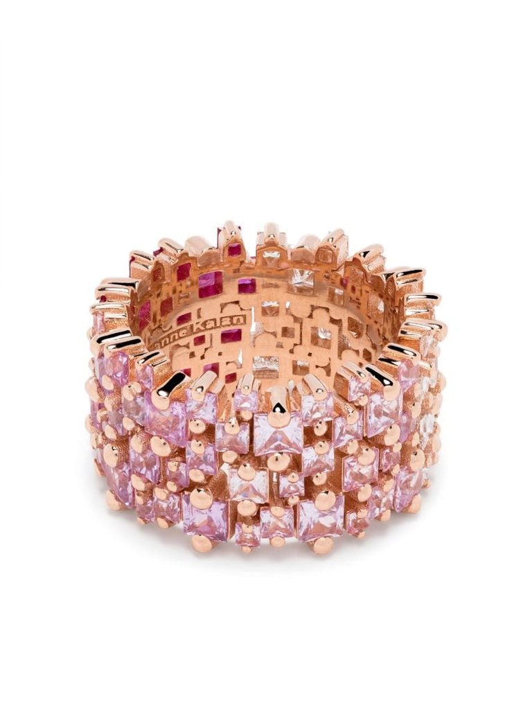 18k Rose Gold One of a Kind Topaz and Diamond Ring