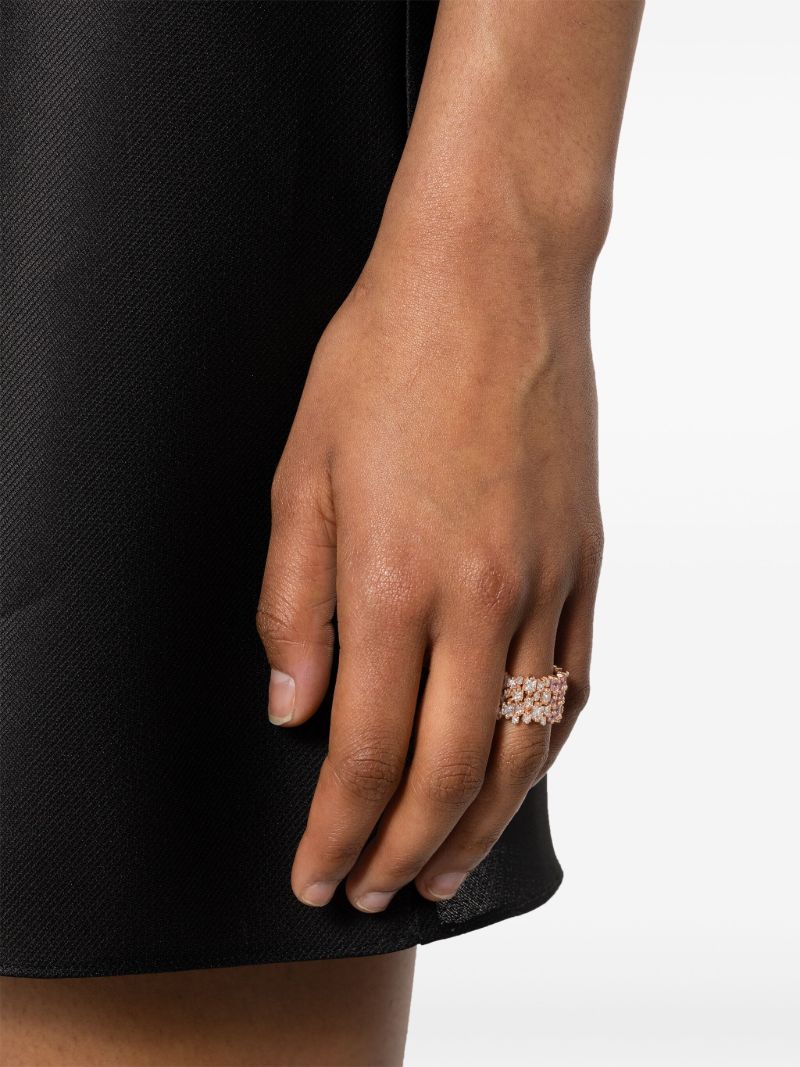 18k Rose Gold One of a Kind Topaz and Diamond Ring