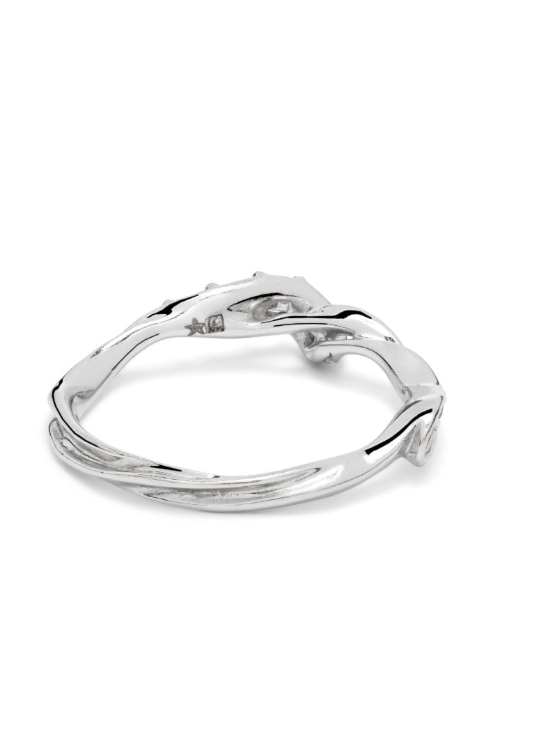 18k White Gold Swirl Diamond Ring