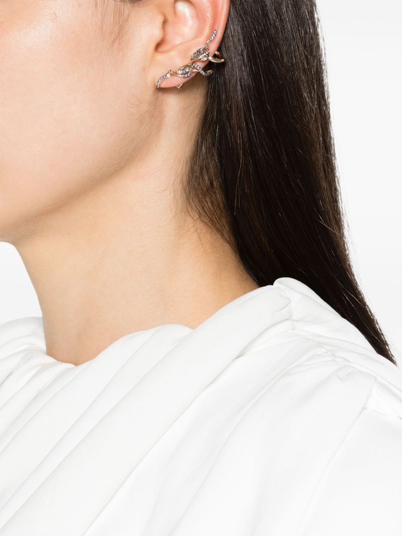 18k White Gold Puff Sapphire Ear Cuff