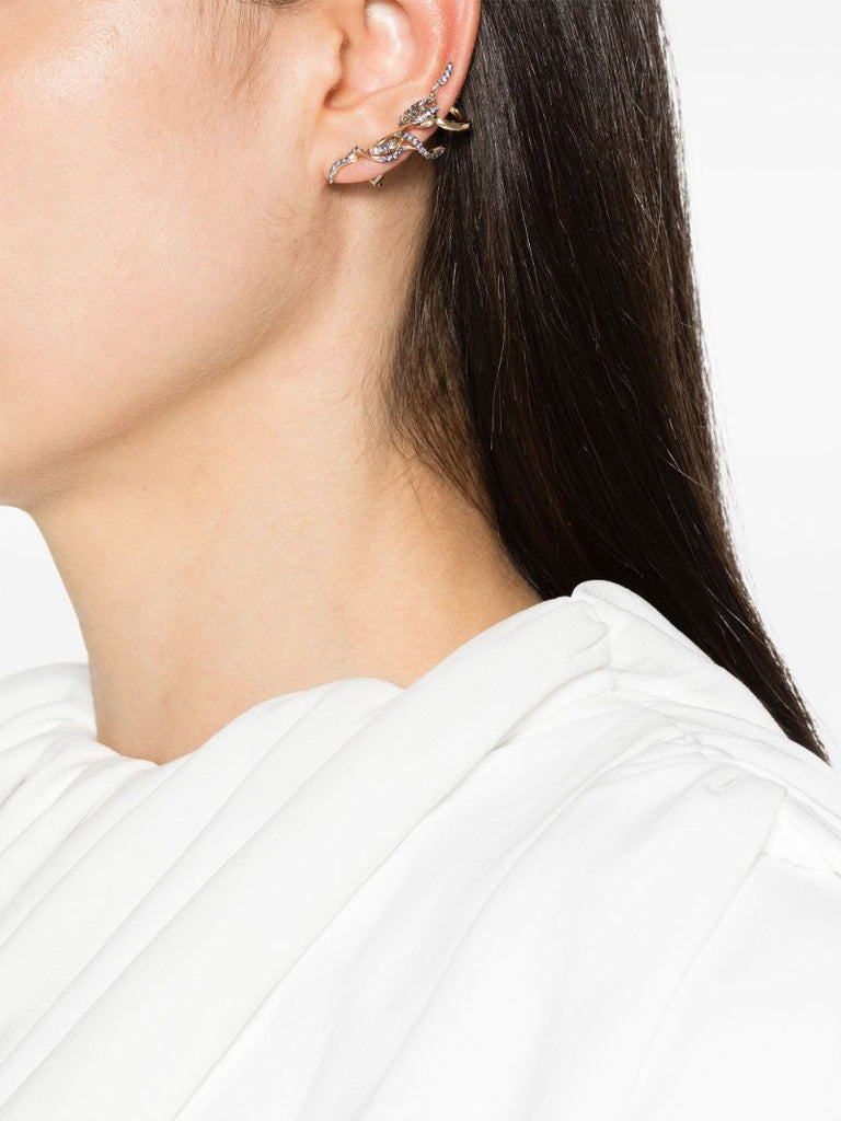 18k White Gold Puff Sapphire Ear Cuff