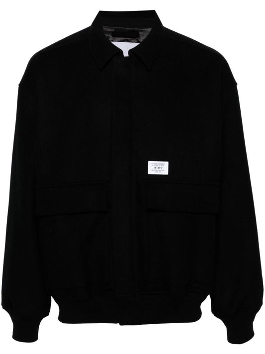 Black Jfw-01 Zip-up Bomber Jacket