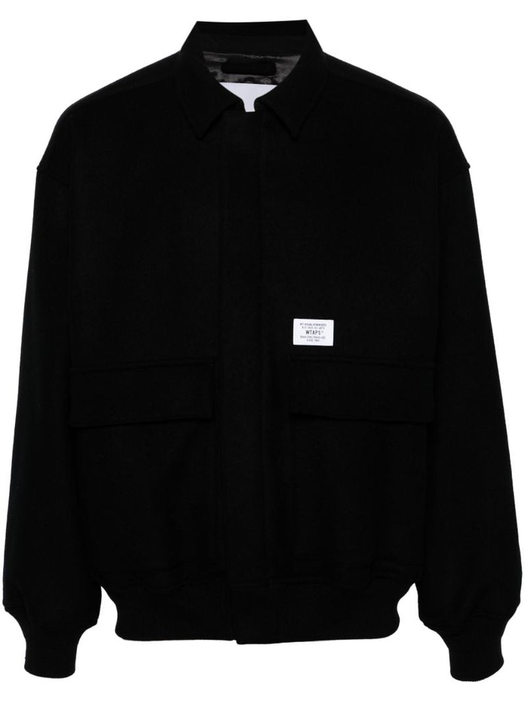 Black Jfw-01 Zip-up Bomber Jacket