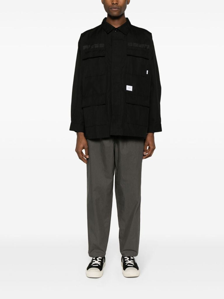 Grey Buckled Tapered Trousers