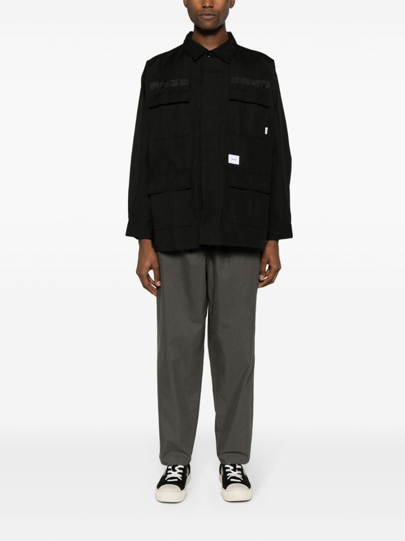 Grey Buckled Tapered Trousers