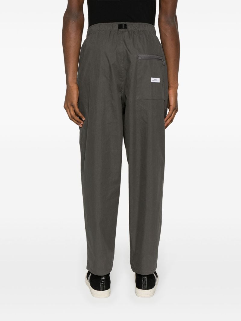 Grey Buckled Tapered Trousers