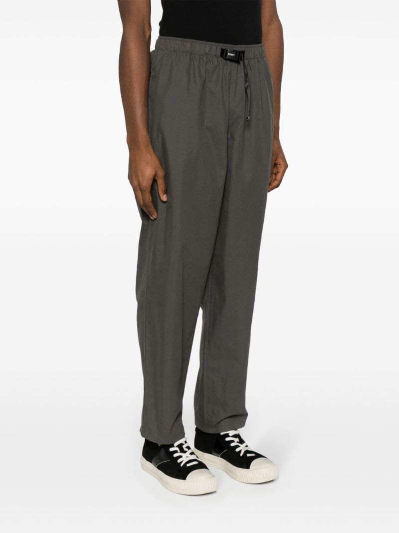 Grey Buckled Tapered Trousers