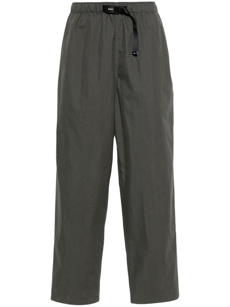 Grey Buckled Tapered Trousers