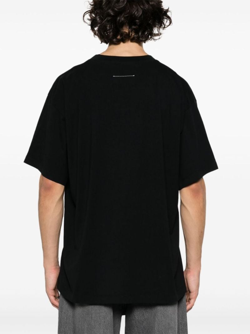 Black Numbers-appliquÃ_x0083_Â© Cotton T-shirt