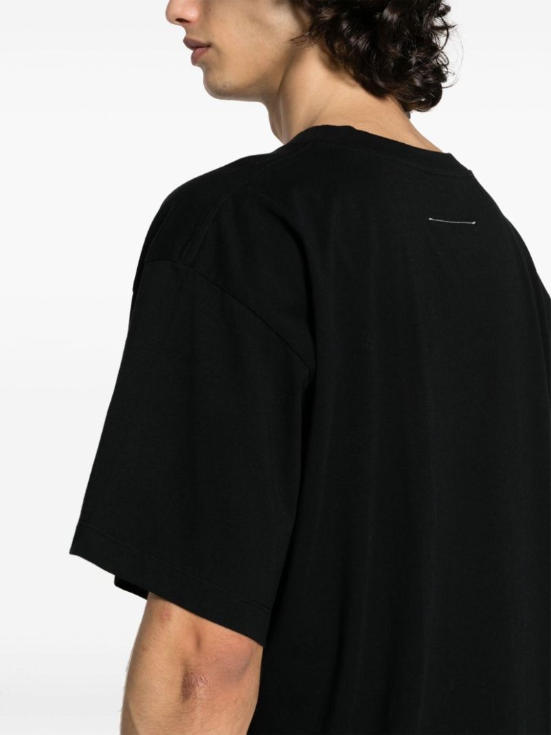 Black Numbers-appliquÃ_x0083_Â© Cotton T-shirt