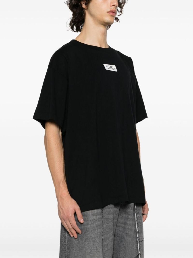 Black Numbers-appliquÃ_x0083_Â© Cotton T-shirt