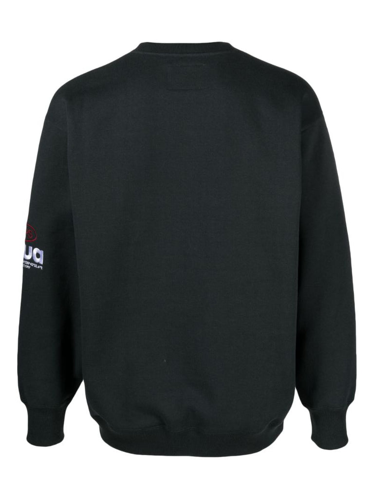 Black Logo-appliquÃ_x0083_Â© Cotton Sweatshirt