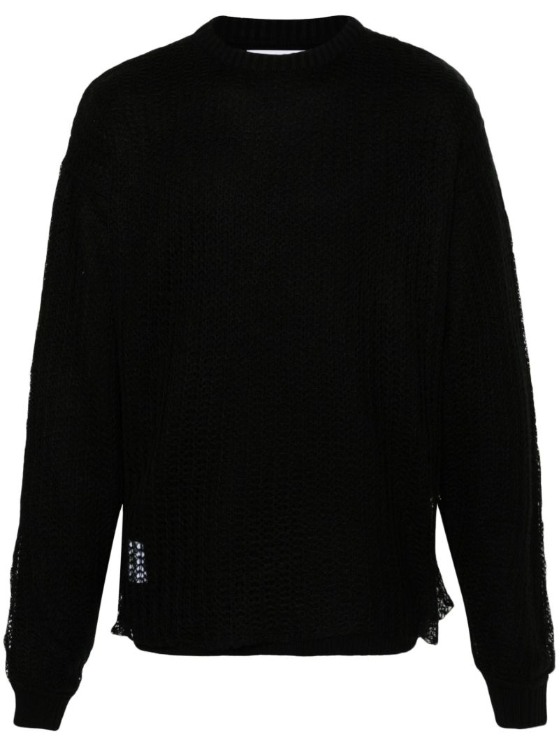 Black Obsvr Distressed Sweater