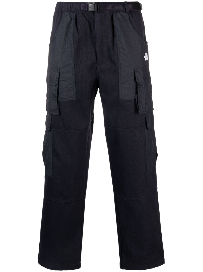 Blue Herringbone Cargo Pants