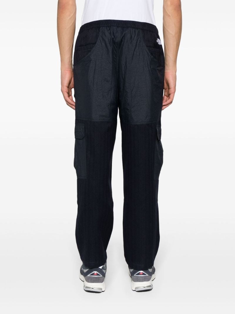 Blue Herringbone Cargo Pants