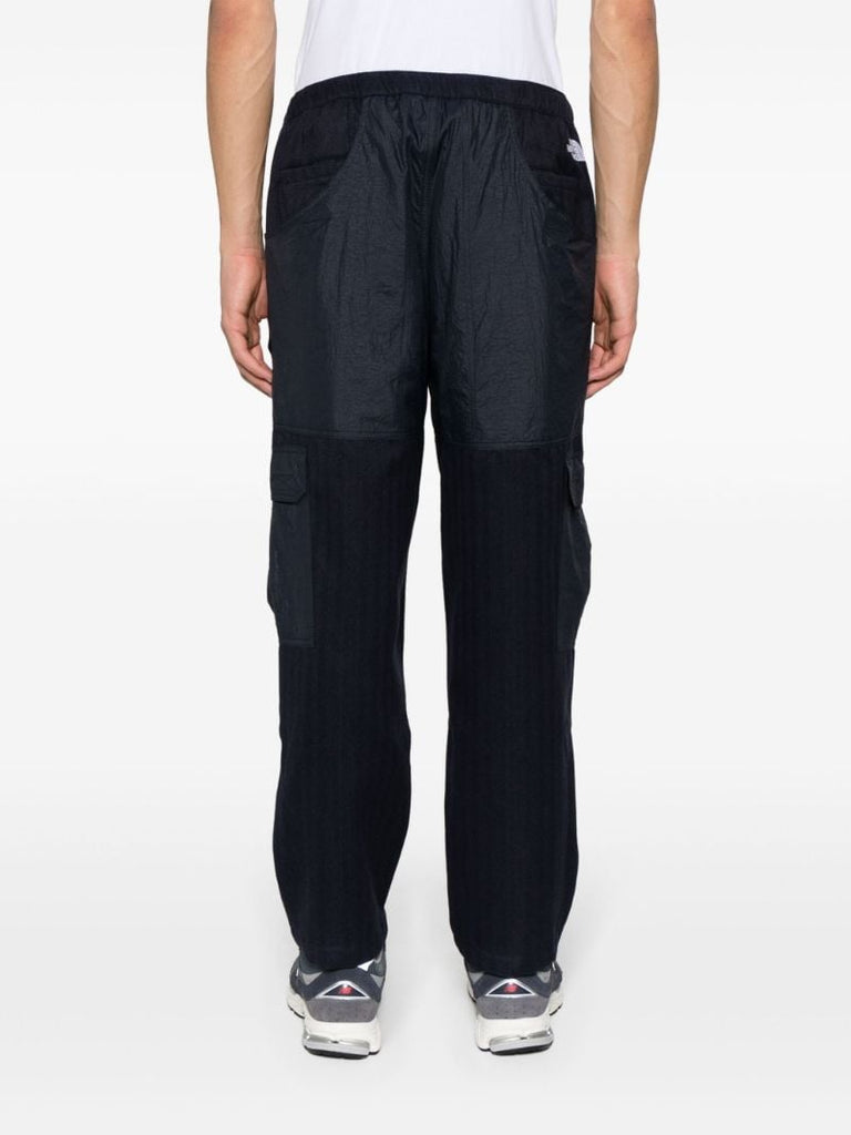 Blue Herringbone Cargo Pants