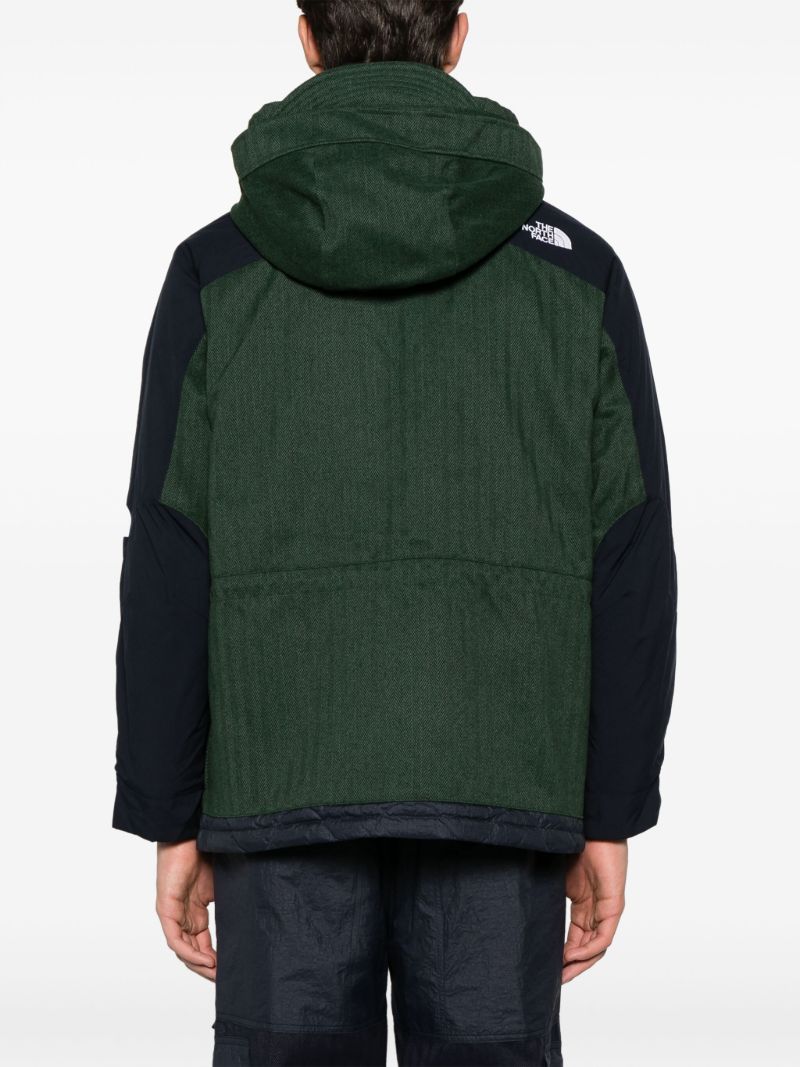Green Hooded Herringbone Jacket