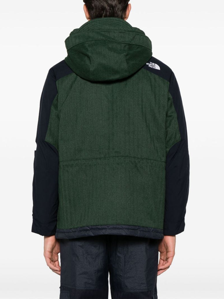 Green Hooded Herringbone Jacket