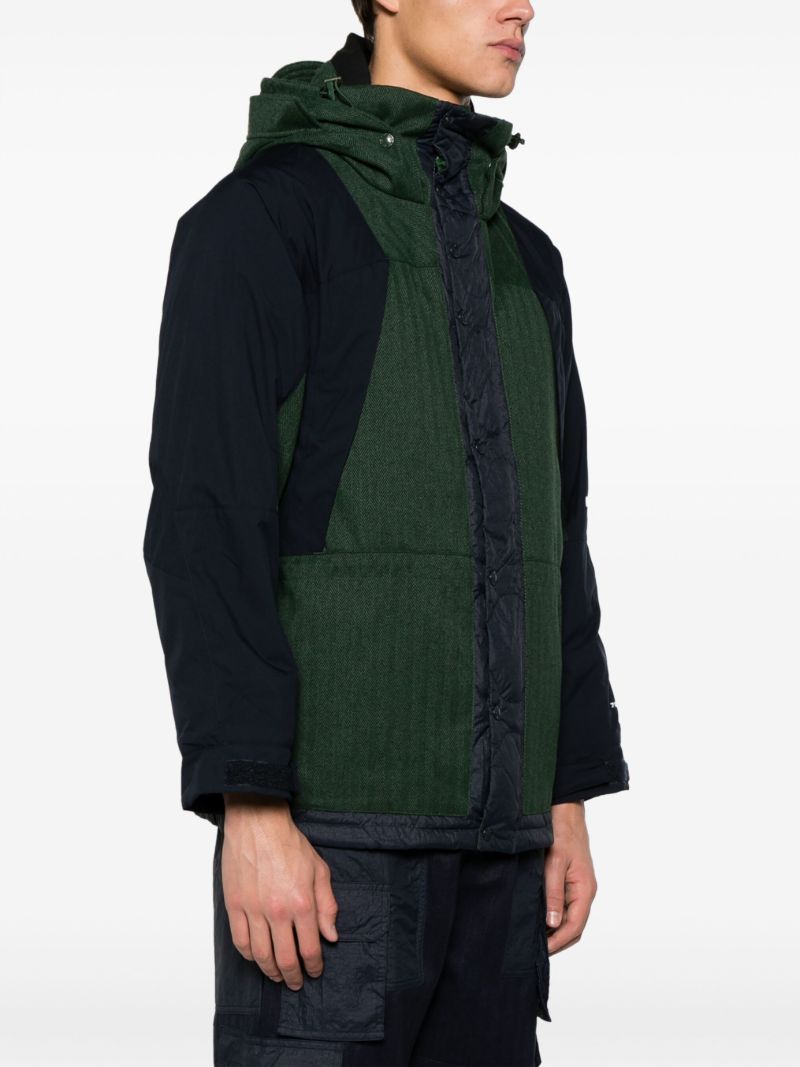 Green Hooded Herringbone Jacket