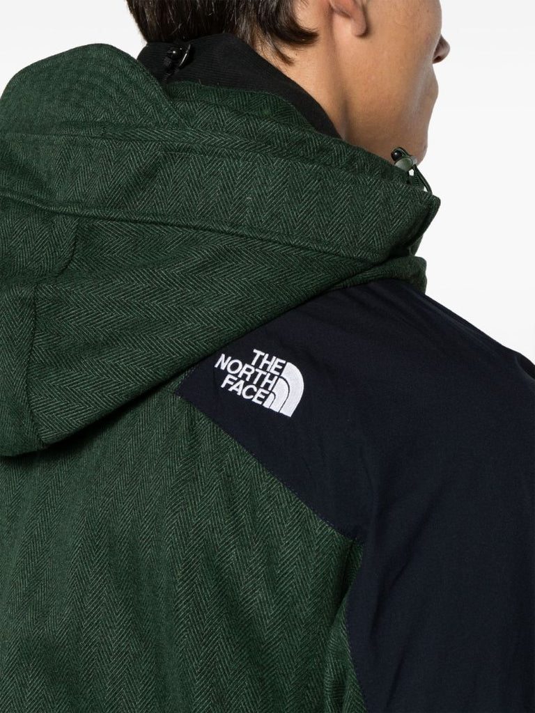 Green Hooded Herringbone Jacket