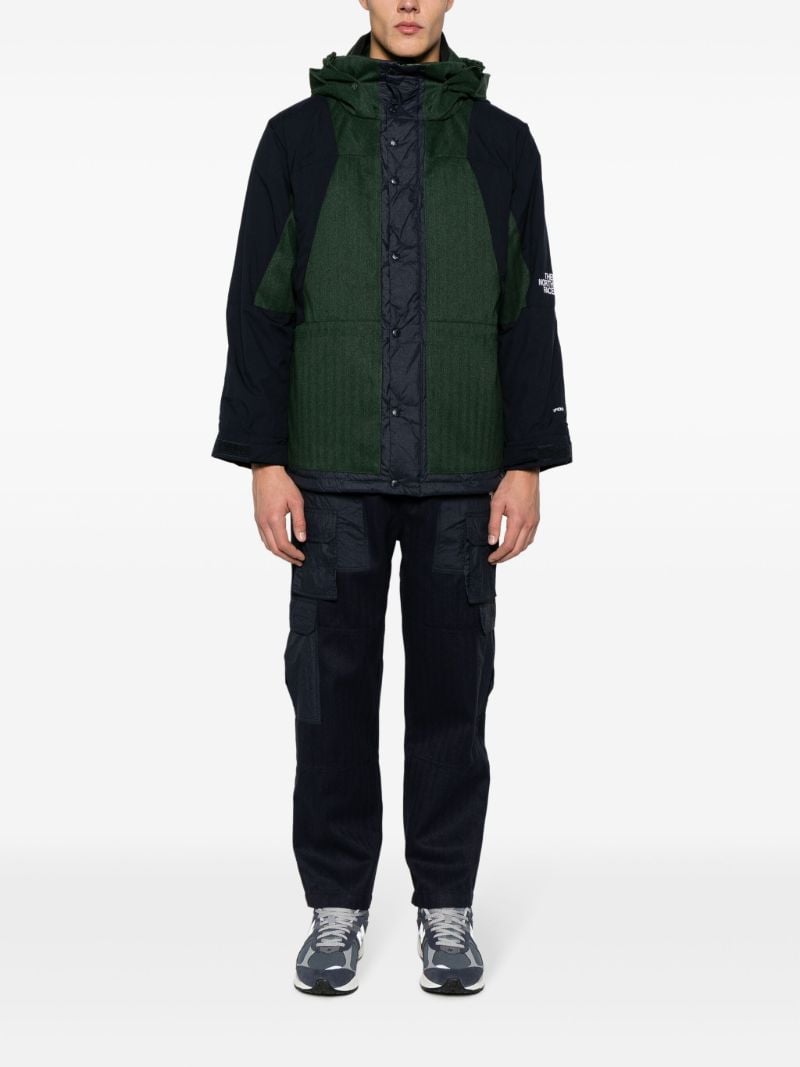 Green Hooded Herringbone Jacket