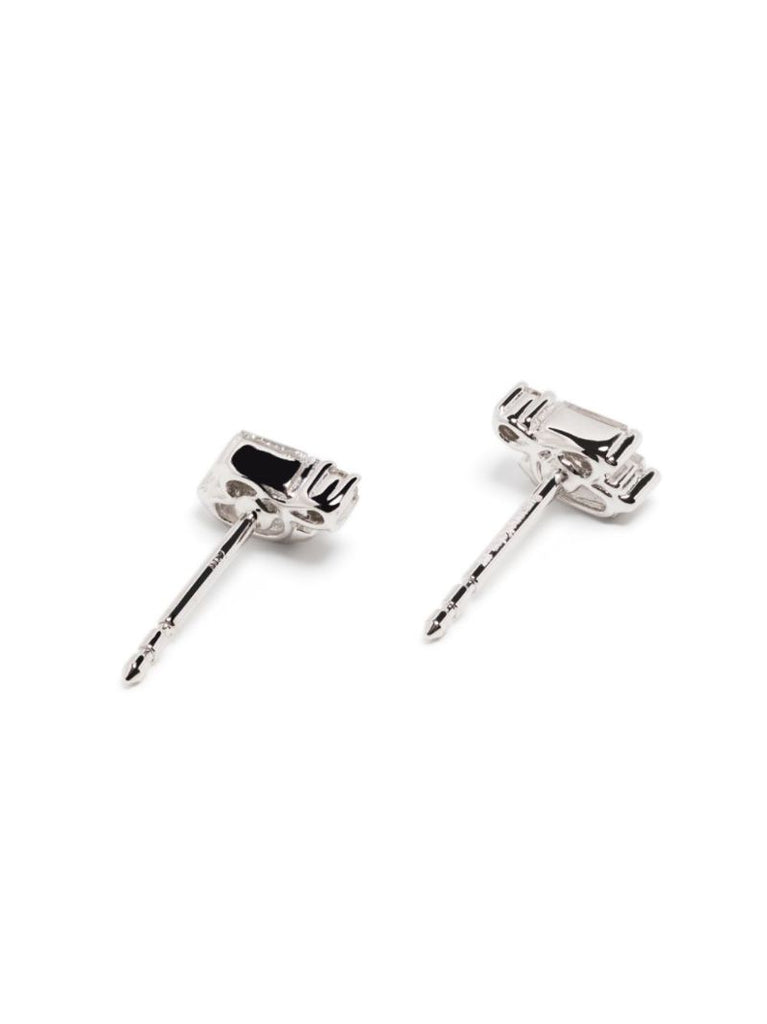 18k White Gold Bold Burst Diamond Studs Earrings