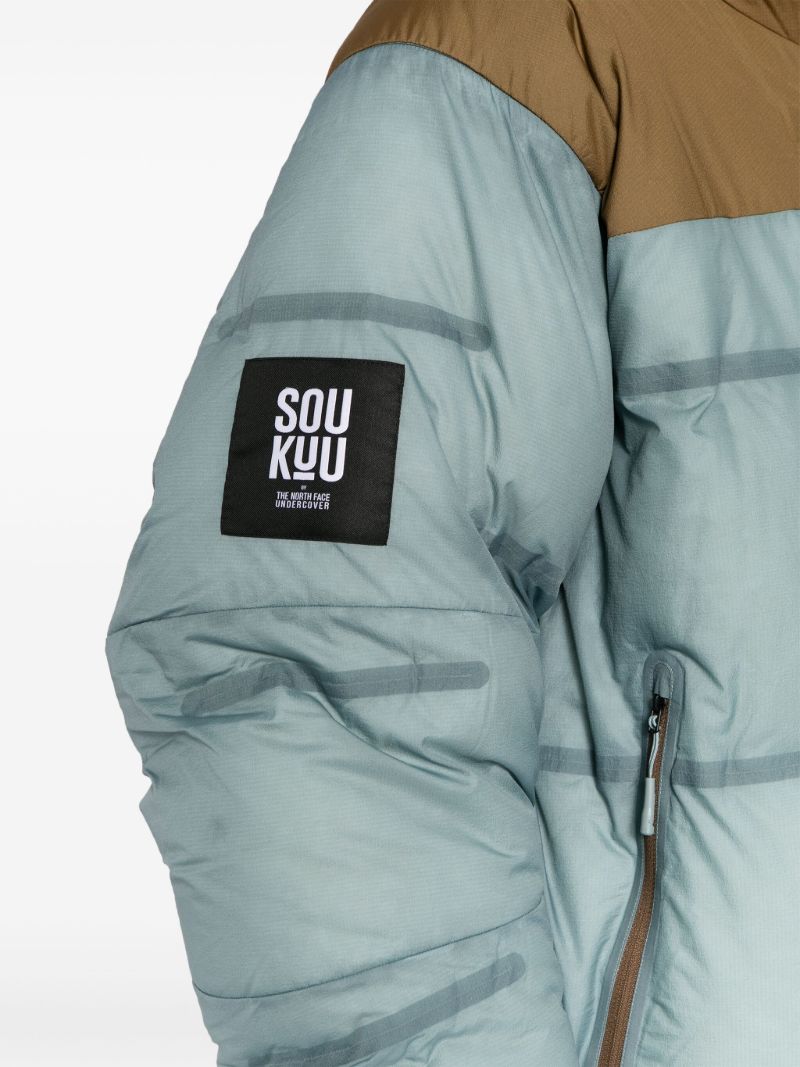 X Undercover Blue Cloud Down Nuptse Jacket