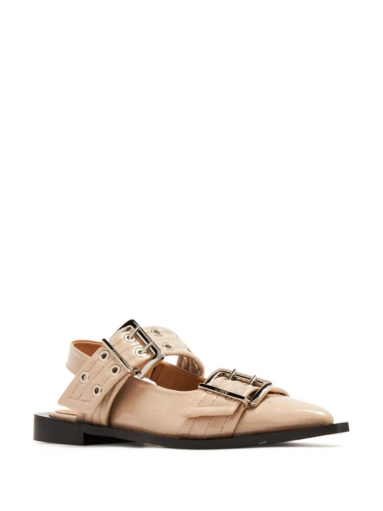 Neutral 50 Buckled Slingback Pumps