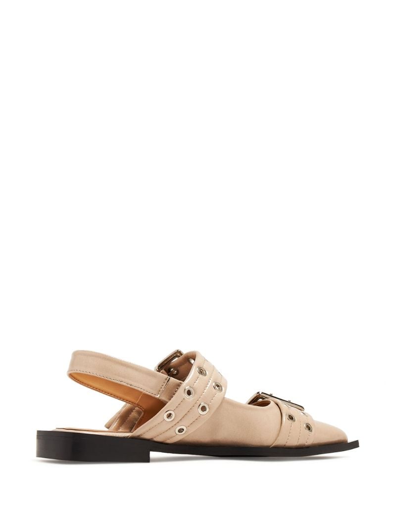 Neutral 50 Buckled Slingback Pumps