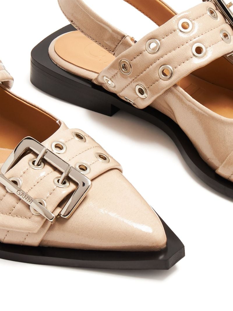 Neutral 50 Buckled Slingback Pumps