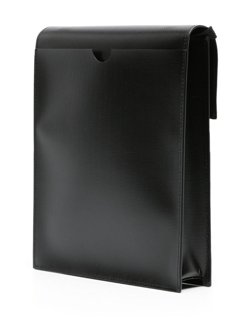 Black Shoelace Strap Messenger Bag