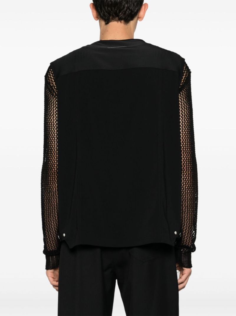 Black Multi-pocket Zip-up Gilet