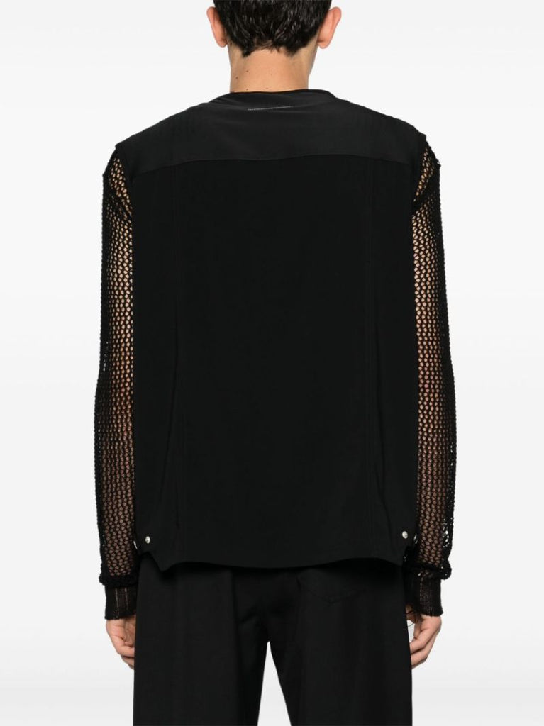 Black Multi-pocket Zip-up Gilet