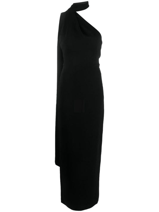 Black Demi One Shoulder Maxi Dress